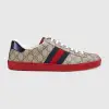 Gucci Ace GG Supreme Sneaker with Web Stripe and Red Sole: Iconic Style  Italian Craftsmanship for MEN #914612