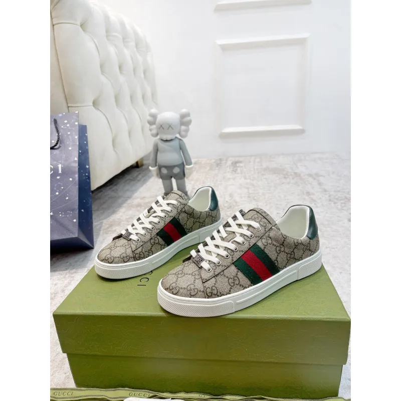 Gucci ACE SNEAKER WITH WEB UNISEX AAA Quality #A31378