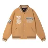 Black AMIRI Bomber Jacket With Angel And Garden Embroidery For Fashion Fans #A54406