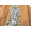 Black AMIRI Bomber Jacket With Angel And Garden Embroidery For Fashion Fans #A54406