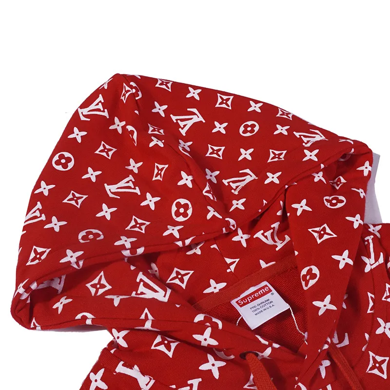 Supreme LV Hoodies for Men Women in Red coffee #99117748 Supreme LV Hoodies for Men Women in Red coffee #99117748