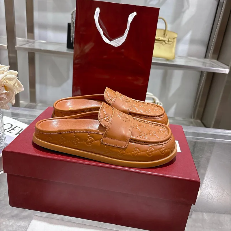 Gucci Womens Double G with GG Mules Gucci Slippers #A53223