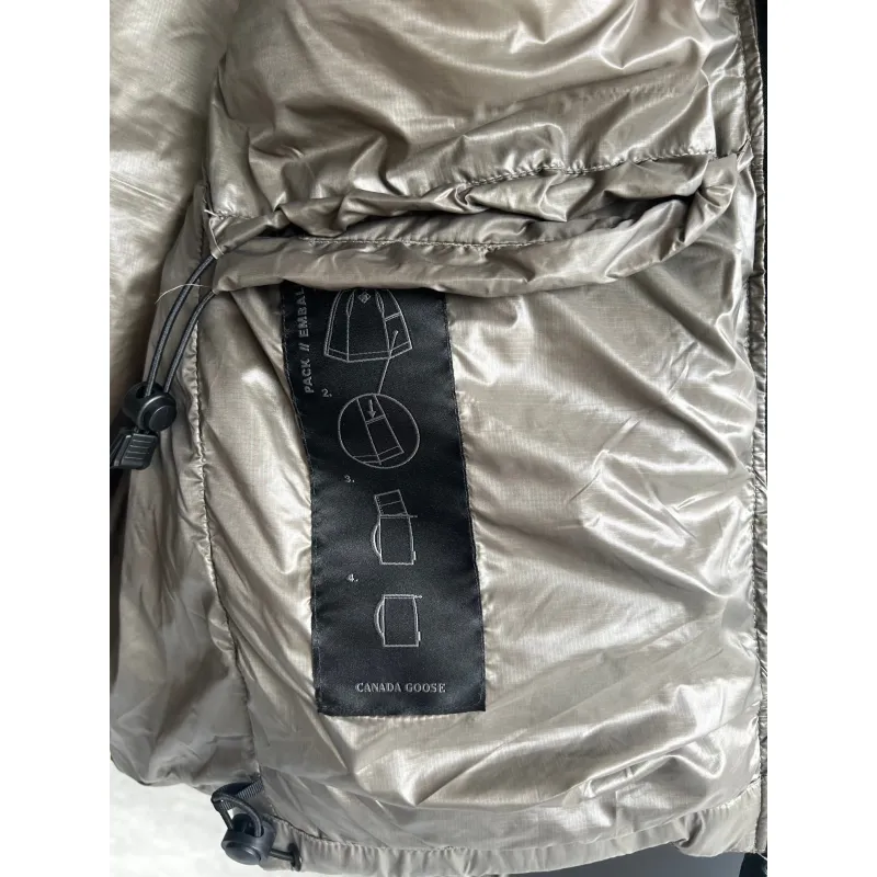 Ca*Goose Black logo Cypress Puffer Series Fitted Solid Color Glossy High Neck Sleeveless Windproof Down Jacket #A57853 Ca*Goose Black logo Cypress Puffer Series Fitted Solid Color Glossy High Neck Sleeveless Windproof Down Jacket #A57853