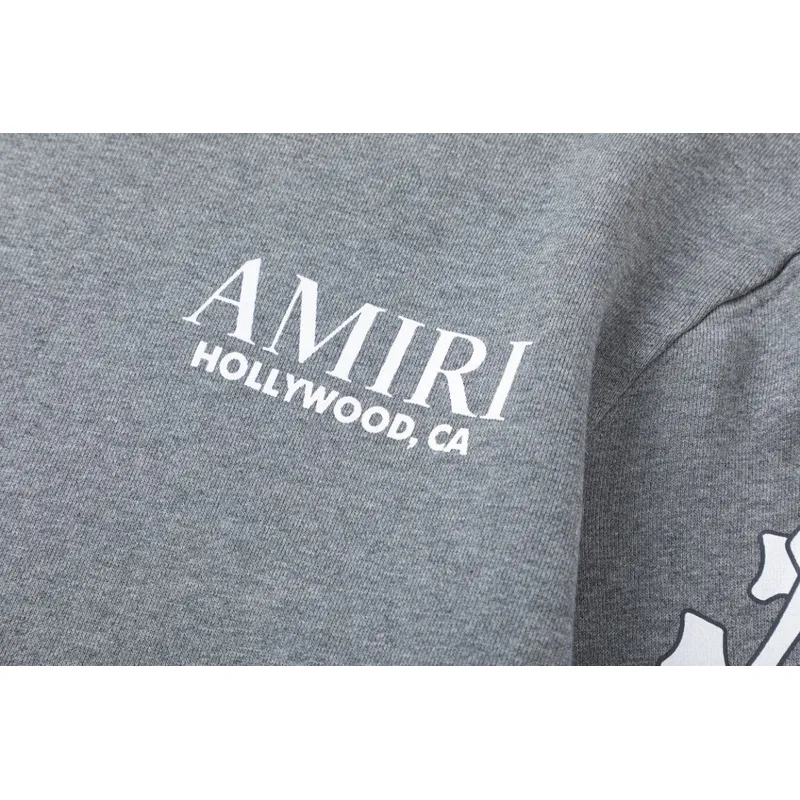 AMIRI Hoodie With Bone Graphic Sleeves And Hollywood CA Logo For Bold Street Style Red/Blue/Grey/Black #A54283