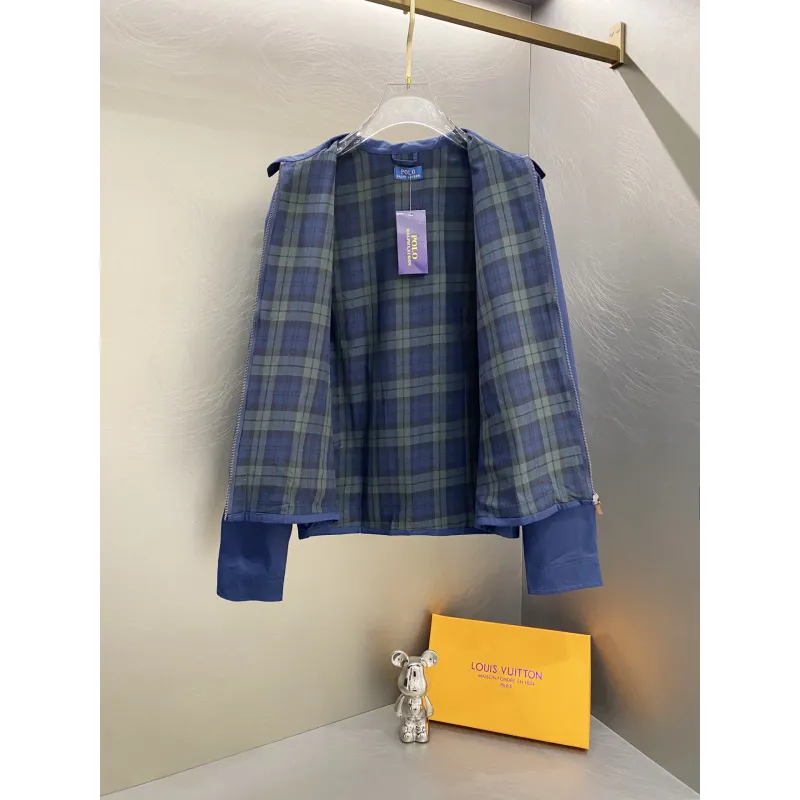 Ralph Lauren Harrington Jacket with lapel zip-up design and windproof construction for Men and Women #A58792 Ralph Lauren Harrington Jacket with lapel zip-up design and windproof construction for Men and Women #A58792