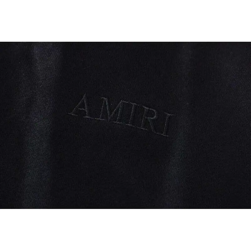 AMIRI Black Hoodie With Subtle Logo And Vintage Washed Finish #A54433