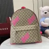 Gucci GG Supreme Backpack With Bold Pink Logo Detailing size:36×41×18cm #A53379 Gucci GG Supreme Backpack With Bold Pink Logo Detailing size:36×41×18cm #A53379