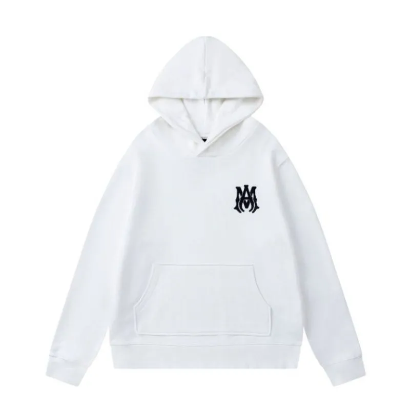 White/Black/Red AMIRI Hoodie With Bold Back Logo For Stylish Casual Outfits #A54407