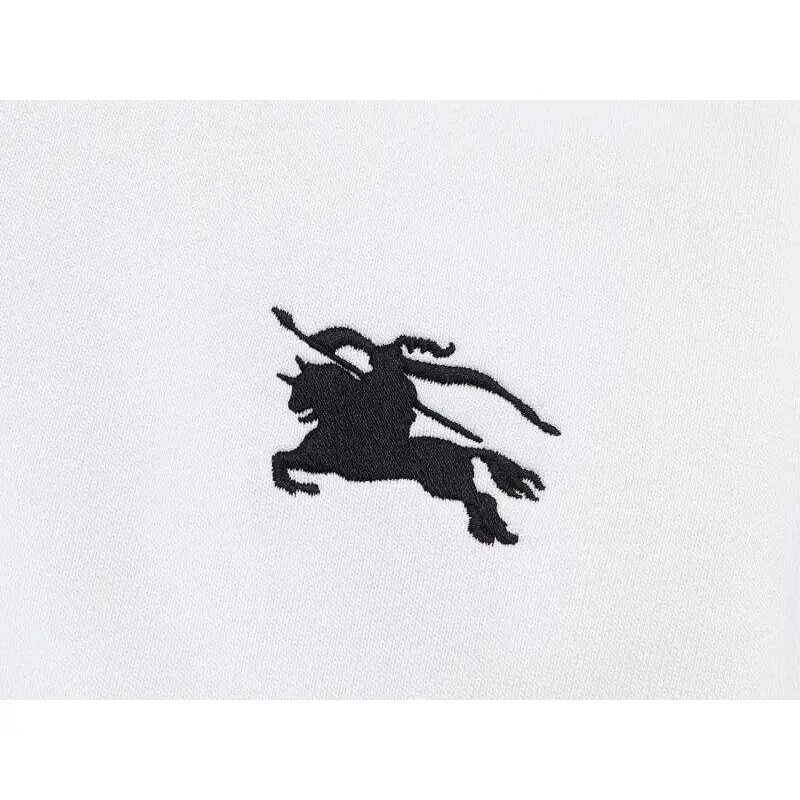 Burberry Black Hoodie With Iconic Equestrian Knight Logo And Classic Hooded Silhouette #A54430