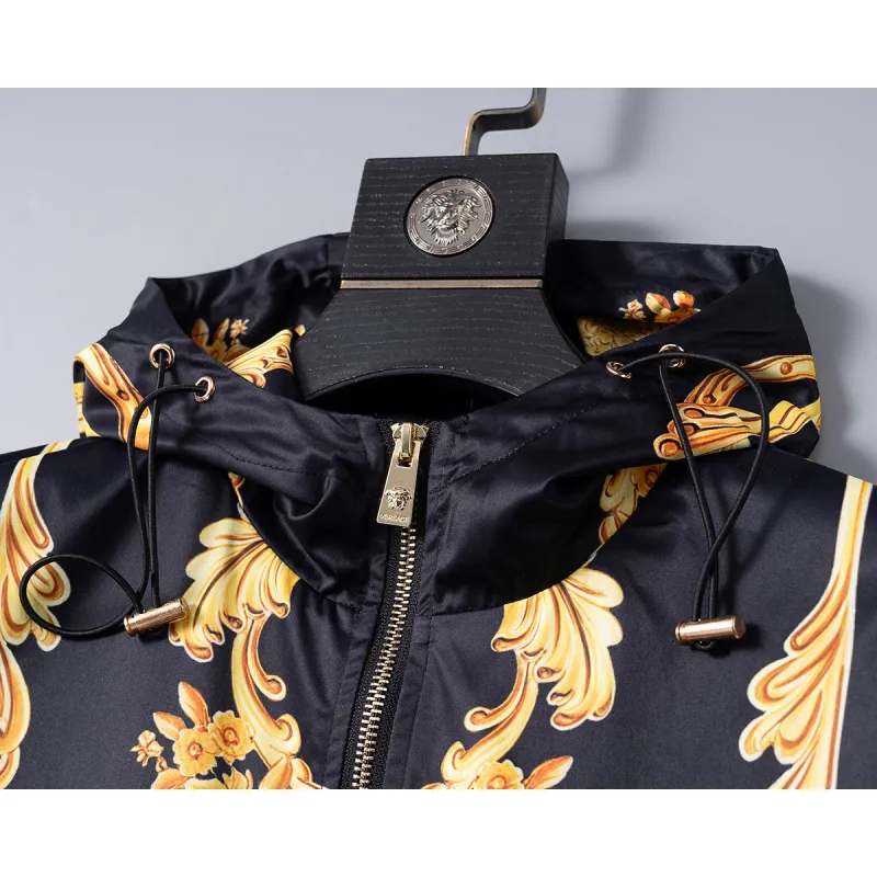 Versace Mens Baroque  Printed Hooded Jacket #A54237