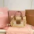 Miu Miu Woven Rattan Handbag With Leather Trim And Brand Plaque #A50907