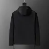 Burberry Mens Black Hooded Windbreaker Jacket with Brand Emblem #A54306