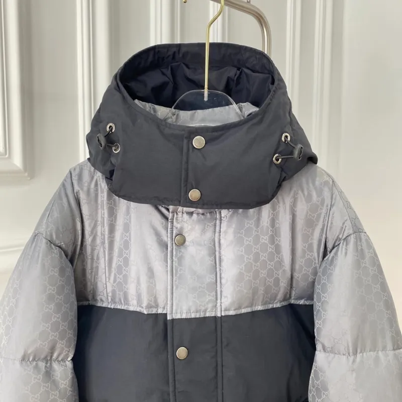 Gucci GG down Coat grey black stitching down jacket #99874780