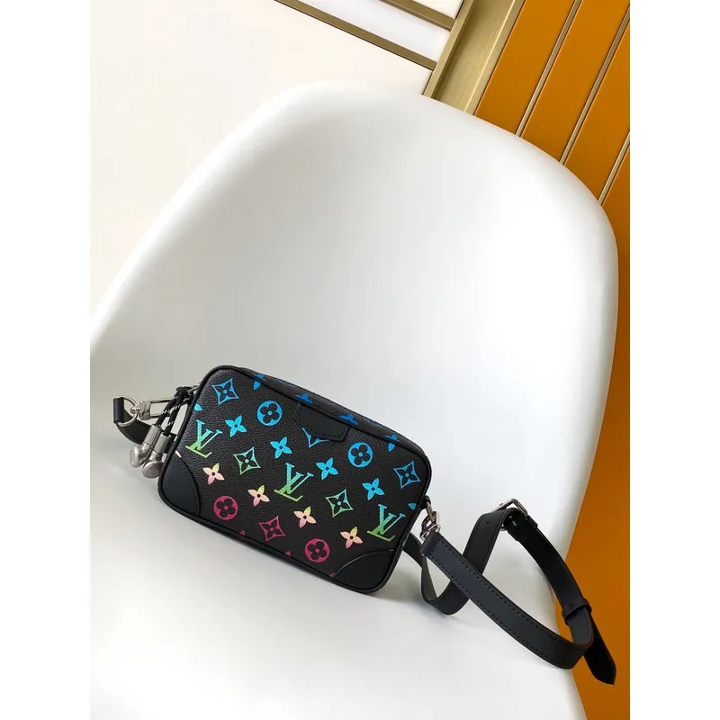 Louis Vuitton Black Multicolor Monogram Crossbody Bag With Adjustable Strap size:20×13×6cm #A54071