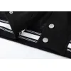 AMIRI Black And White Varsity Jacket With Hollywood Embroidered Logo For Trendy Streetwear #A54285