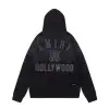 Amiri Black Hoodie With Embellished AMIRI HOLLYWOOD And Logo Design #A54432 Amiri Black Hoodie With Embellished AMIRI HOLLYWOOD And Logo Design #A54432