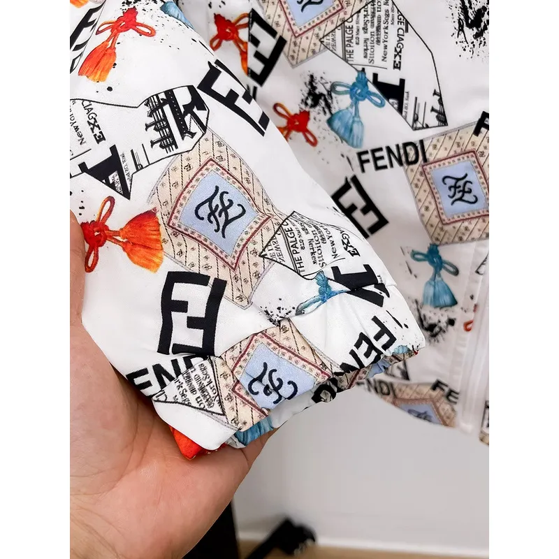 Fendi Designer Floral   Logo Print Windbreaker - Unisex Sun Protection Jacket #A53154