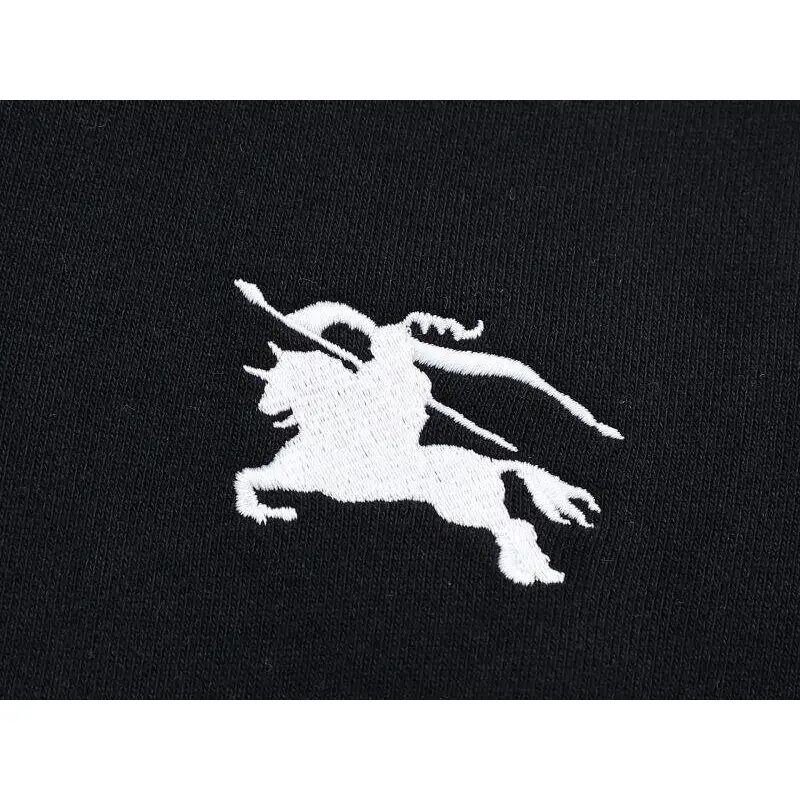 Burberry Black Hoodie With Iconic Equestrian Knight Logo And Classic Hooded Silhouette #A54430