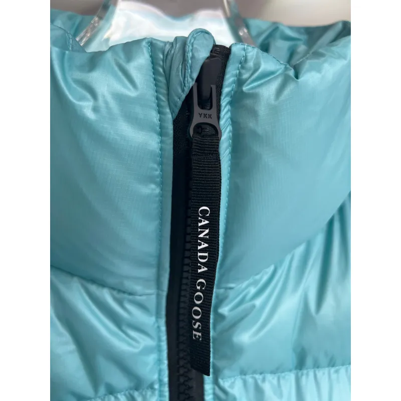 Ca*Goose Black logo Cypress Puffer Series Fitted Solid Color Glossy High Neck Sleeveless Windproof Down Jacket #A57852