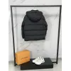 Gucci Black Puffer Jacket With White Stripes Unisex Style #A54548 Gucci Black Puffer Jacket With White Stripes Unisex Style #A54548