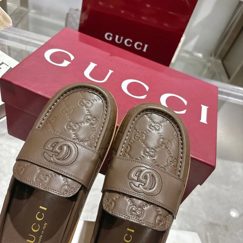 Gucci Womens Double G with GG Mules Gucci Slippers #A53223