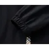 Burberry Mens Black Hooded Windbreaker Jacket with Brand Emblem #A54306
