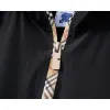 Burberry Mens Black Hooded Windbreaker Jacket with Brand Emblem #A54306