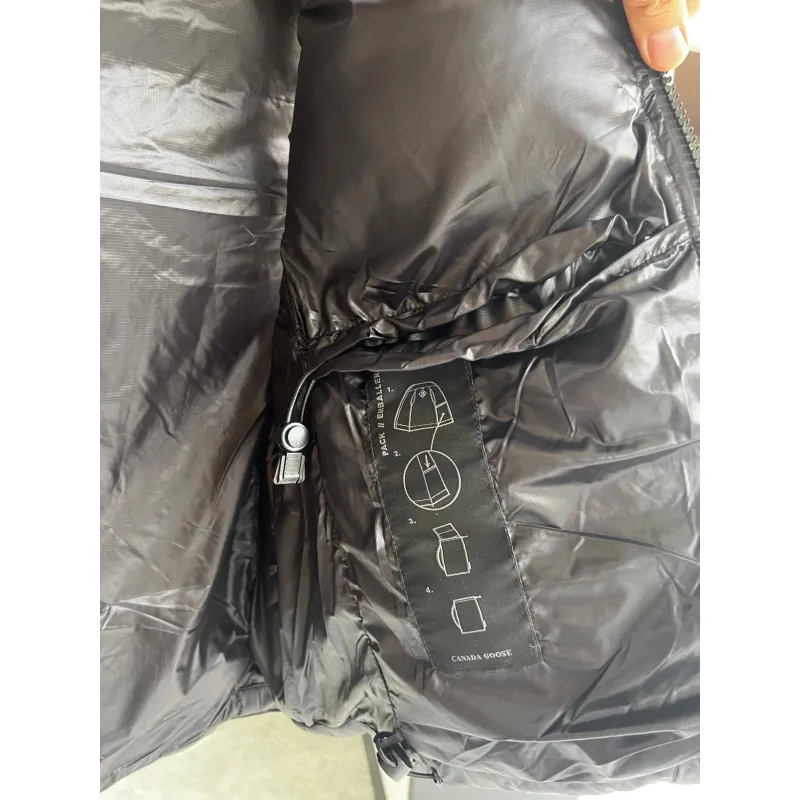 Ca*Goose Black logo Cypress Puffer Series Fitted Solid Color Glossy High Neck Sleeveless Windproof Down Jacket #A57854 Ca*Goose Black logo Cypress Puffer Series Fitted Solid Color Glossy High Neck Sleeveless Windproof Down Jacket #A57854