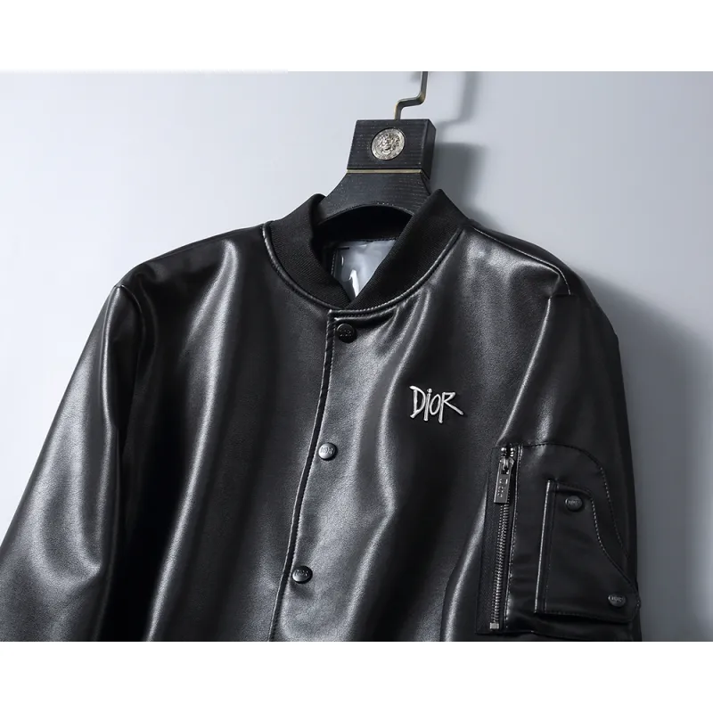 D-ior Leather Jackets for Men #A42438 D-ior Leather Jackets for Men #A42438
