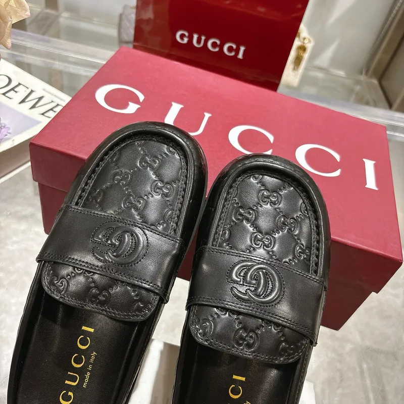 Gucci Womens Double G with GG Mules Gucci Slippers #A53223