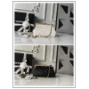 Chanel AS5912 Lambskin Pearl Trim Evening Bag 10×20×7cm #A64997 Chanel AS5912 Lambskin Pearl Trim Evening Bag 10×20×7cm #A64997