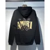 AMIRI Black Hoodie With Large Back Gold Logo And Ornate Design Elements #A54286