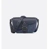D-ior Blue Denim Oblique Pattern Crossbody Bag With Leather Accents size:19×13×4cm #A54113 D-ior Blue Denim Oblique Pattern Crossbody Bag With Leather Accents size:19×13×4cm #A54113