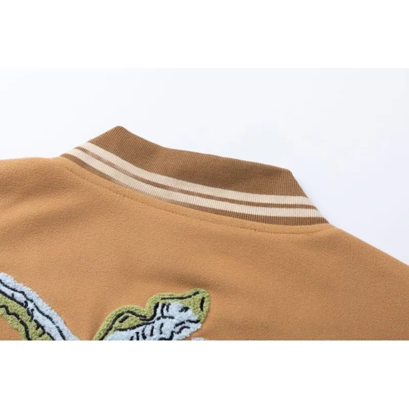 Black AMIRI Bomber Jacket With Angel And Garden Embroidery For Fashion Fans #A54406