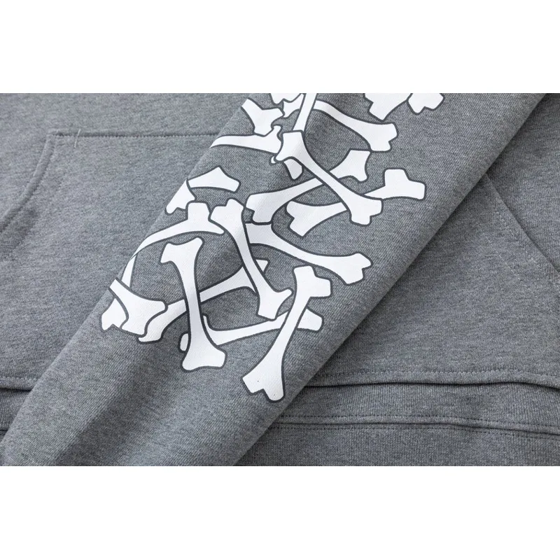 AMIRI Hoodie With Bone Graphic Sleeves And Hollywood CA Logo For Bold Street Style Red/Blue/Grey/Black #A54283