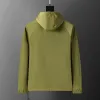 Burberry Stylish Olive Green Hooded Windbreaker Jacket with Brand Detailing #A54305