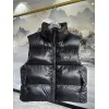 Ca*Goose Black logo Cypress Puffer Series Fitted Solid Color Glossy High Neck Sleeveless Windproof Down Jacket #A57854 Ca*Goose Black logo Cypress Puffer Series Fitted Solid Color Glossy High Neck Sleeveless Windproof Down Jacket #A57854