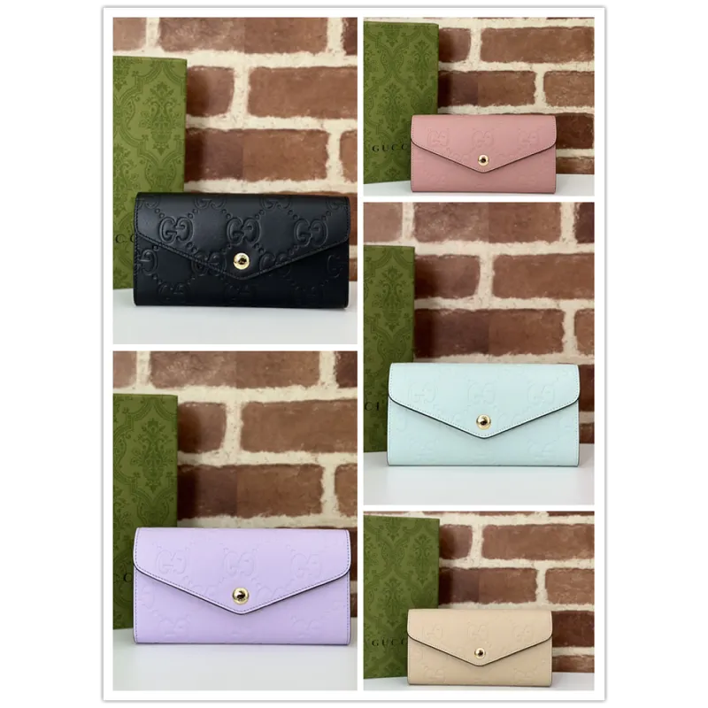 Gucci GG Embossed Leather Envelope Continental Wallet 19×10×3.5cm #A65013
