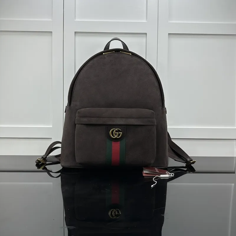Gucci Burgundy Suede Backpack (834466) - GG Logo, Premium Hardware, 36.5×41×18cm #A59999 Gucci Burgundy Suede Backpack (834466) - GG Logo, Premium Hardware, 36.5×41×18cm #A59999