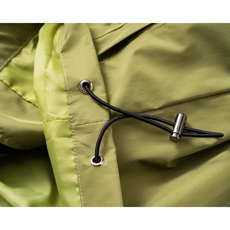 Burberry Stylish Olive Green Hooded Windbreaker Jacket with Brand Detailing #A54305