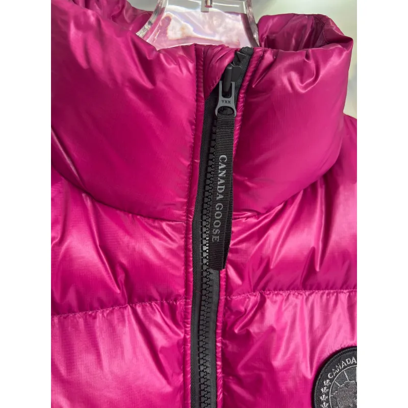 Ca*Goose Black logo Cypress Puffer Series Fitted Solid Color Glossy High Neck Sleeveless Windproof Down Jacket #A57848
