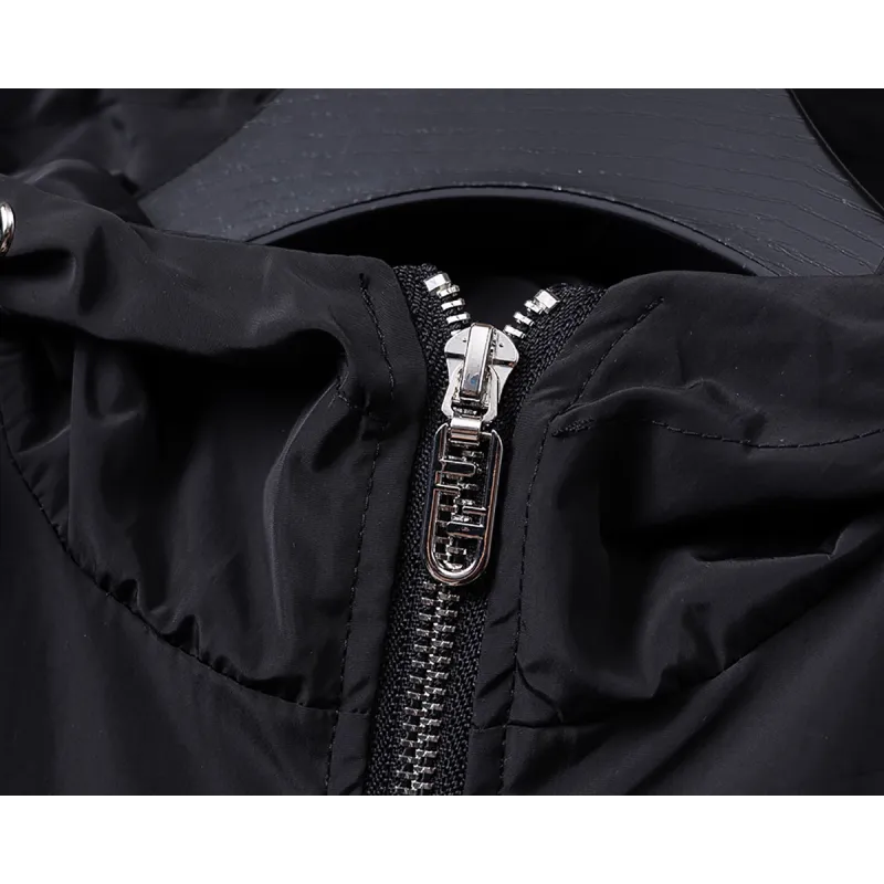 Fendi Mens Hooded Windbreaker Jacket with Embroidered Logo #A54234