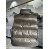 Ca*Goose Black logo Cypress Puffer Series Fitted Solid Color Glossy High Neck Sleeveless Windproof Down Jacket #A57853 Ca*Goose Black logo Cypress Puffer Series Fitted Solid Color Glossy High Neck Sleeveless Windproof Down Jacket #A57853