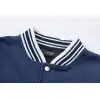 Amiri Navy Blue Varsity Jacket With Embroidered Logo And Striped Details #A54437