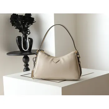Prada Leather Shoulder Bags in Neutral Tones for Timeless Elegance size:31×18×10cm #A53926