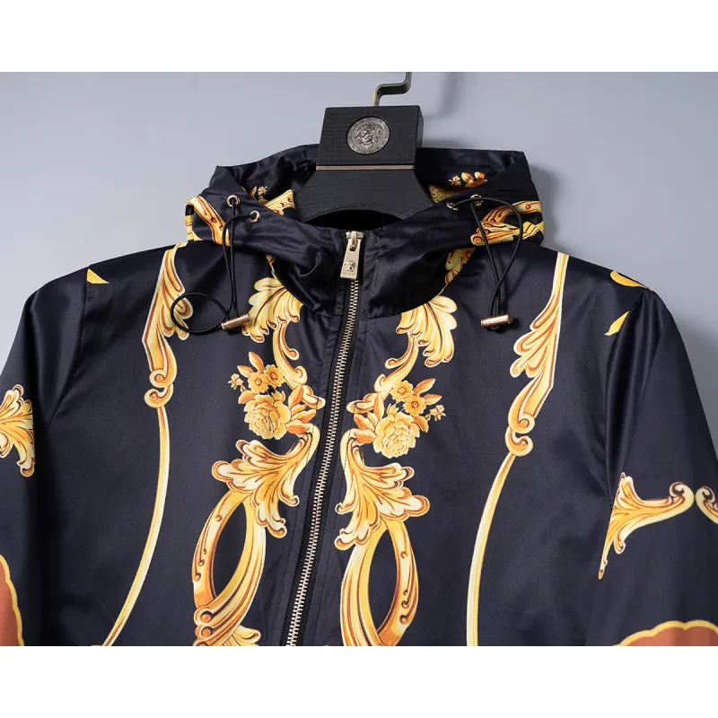 Versace Mens Baroque  Printed Hooded Jacket #A54237