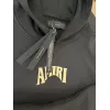 AMIRI Black Hoodie With Large Back Gold Logo And Ornate Design Elements #A54286
