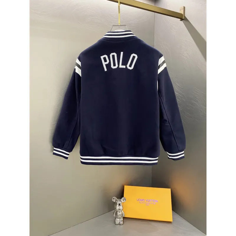 Ralph Lauren Pony Embroidery American Retro Wool Patchwork Leather Baseball Jacket with Large Logo Jackets for Men #A58790