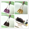 Chanel Mini Suede Bucket Bag  Retro Coin Button  Drawstring  Quilted  Classic Chain #A60143