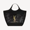 Saint Laurent  YSL ICARE in raffia in Black #A65734
